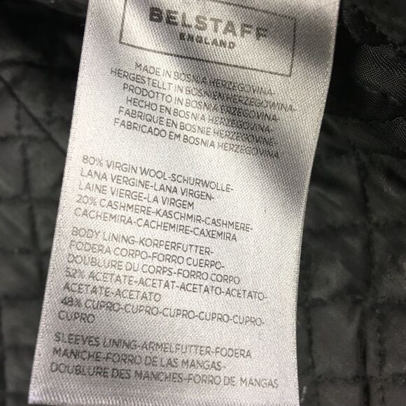 Belstaff Dallington Double Breast Cropped Pea Coat Cashmere/Wool Blend Black S - Picture 13 of 16